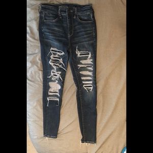 american eagle super stretch high waisted jeans